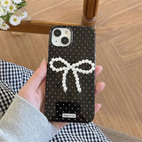 Boxtoday Gift Pearl Bow Polka Dot IPhone Case