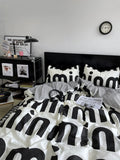 Boxtoday Korean Pink Letter Bedding Set