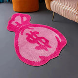 Boxtoday Gift Pink Money Bag Tufted Rug