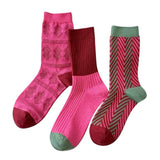 Boxtoday Gift Pink & Green Patterned Socks