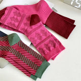 Boxtoday Gift Pink & Green Patterned Socks