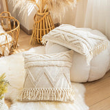 Boxtoday Beige Boho Tufted Cushion Cover