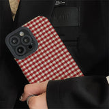 Boxtoday Gift Preppy Red Plaid IPhone Case