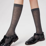 Boxtoday Gift Preppy Style Ribbed Thin Socks