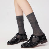 Boxtoday Gift Preppy Style Ribbed Thin Socks