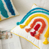 Boxtoday Rainbow Tassels Cushion Cover