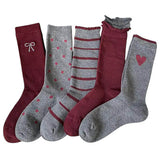 Boxtoday Gift Cozy Red and Grey Patterned Socks