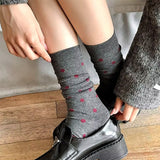 Boxtoday Gift Cozy Red and Grey Patterned Socks