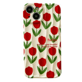 Boxtoday Gift Red Tulips iPhone Case