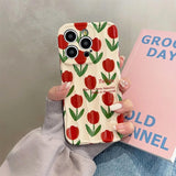 Boxtoday Gift Red Tulips iPhone Case