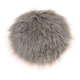 Boxtoday Faux Fur Round Seat Cushion