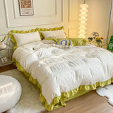 Boxtoday Ruffled Seersucker Cute Bedding Set