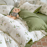 Boxtoday Sage Green Wildflowers Bedding Set