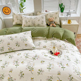 Boxtoday Sage Green Wildflowers Bedding Set