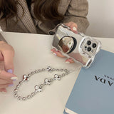 Boxtoday Gift Silver Bead Chain iPhone Case