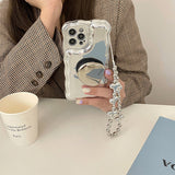 Boxtoday Gift Silver Bead Chain iPhone Case