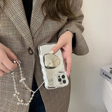 Boxtoday Gift Silver Bead Chain iPhone Case