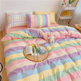 Boxtoday Pastel Rainbow Bedding Set