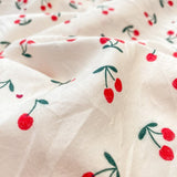 Boxtoday Stitched Edge Red Cherries Bedding Set