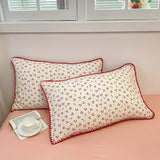 Boxtoday Stitched Edge Red Cherries Bedding Set