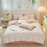 Boxtoday Stitched Edge Red Cherries Bedding Set