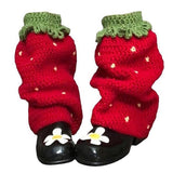 Boxtoday Gift Strawberry Knit Leg Warmers