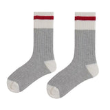 Boxtoday Gift Striped Ribbed Grey Socks