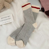 Boxtoday Gift Striped Ribbed Grey Socks