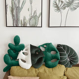 Boxtoday Tropical Leaves Plush Cushion