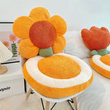 Boxtoday Terry Flowers Plush Seat Cushion