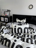 Boxtoday Korean Pink Letter Bedding Set