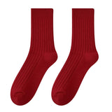 Boxtoday Gift Wine Red Ribbed Socks