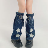 Boxtoday Gift Y2K Star Denim Leg Warmers