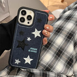 Boxtoday Gift Y2K Aesthetic Denim Star iPhone Case