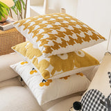 Boxtoday Yellow Themed Embroidered Cushion Cover