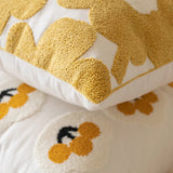 Boxtoday Yellow Themed Embroidered Cushion Cover