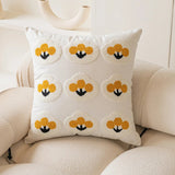 Boxtoday Yellow Themed Embroidered Cushion Cover